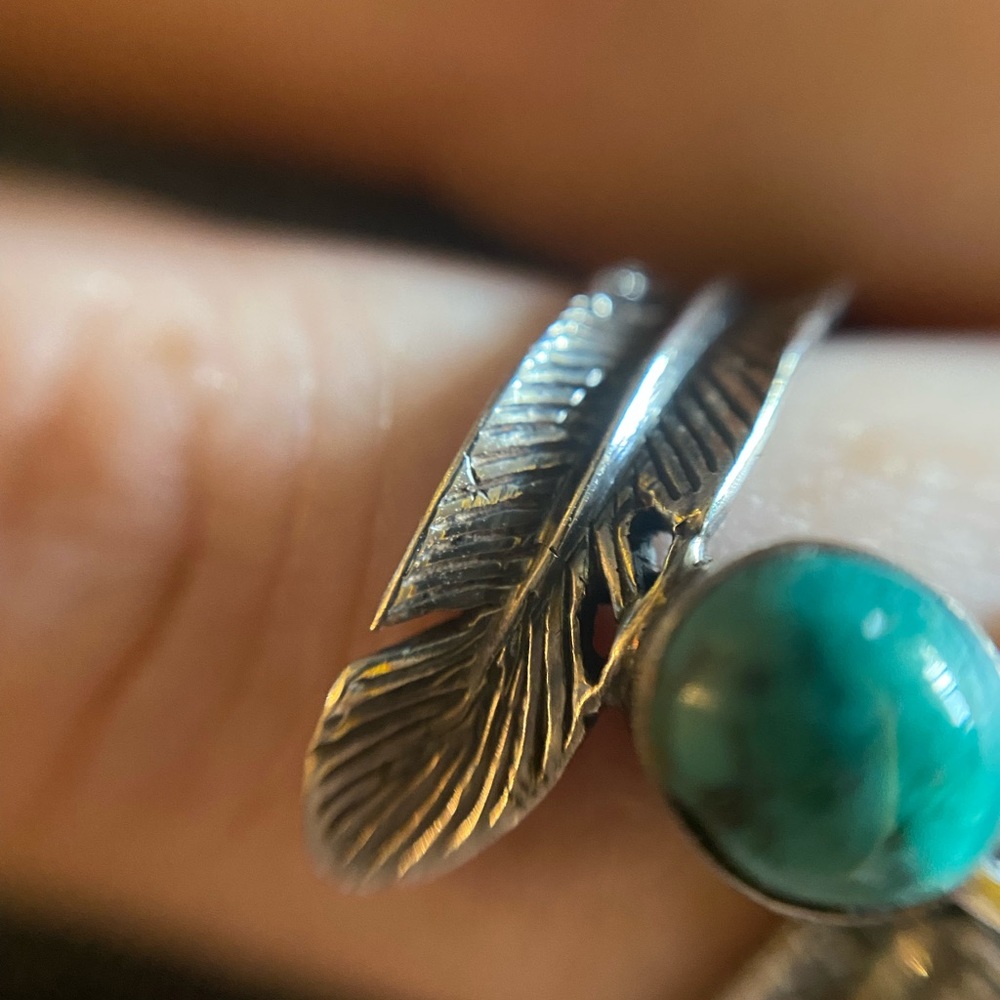 Turquoise feather ring - Picture 5 of 11